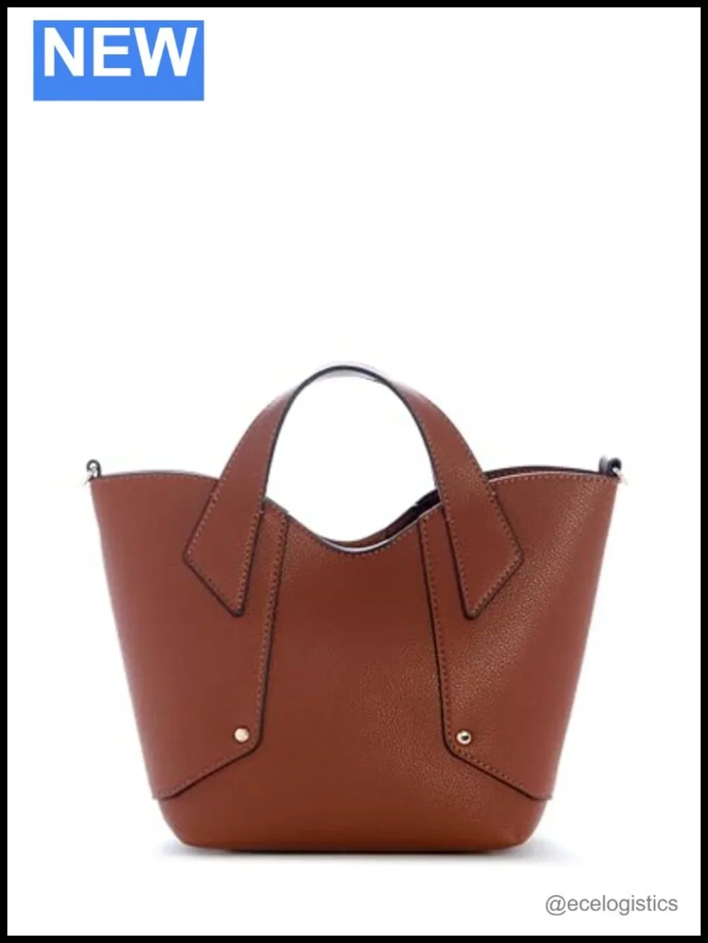 GUESS Darcy Mini Tote - Pebble PVC Satchel with Gold Hardware & Removable Pouch
